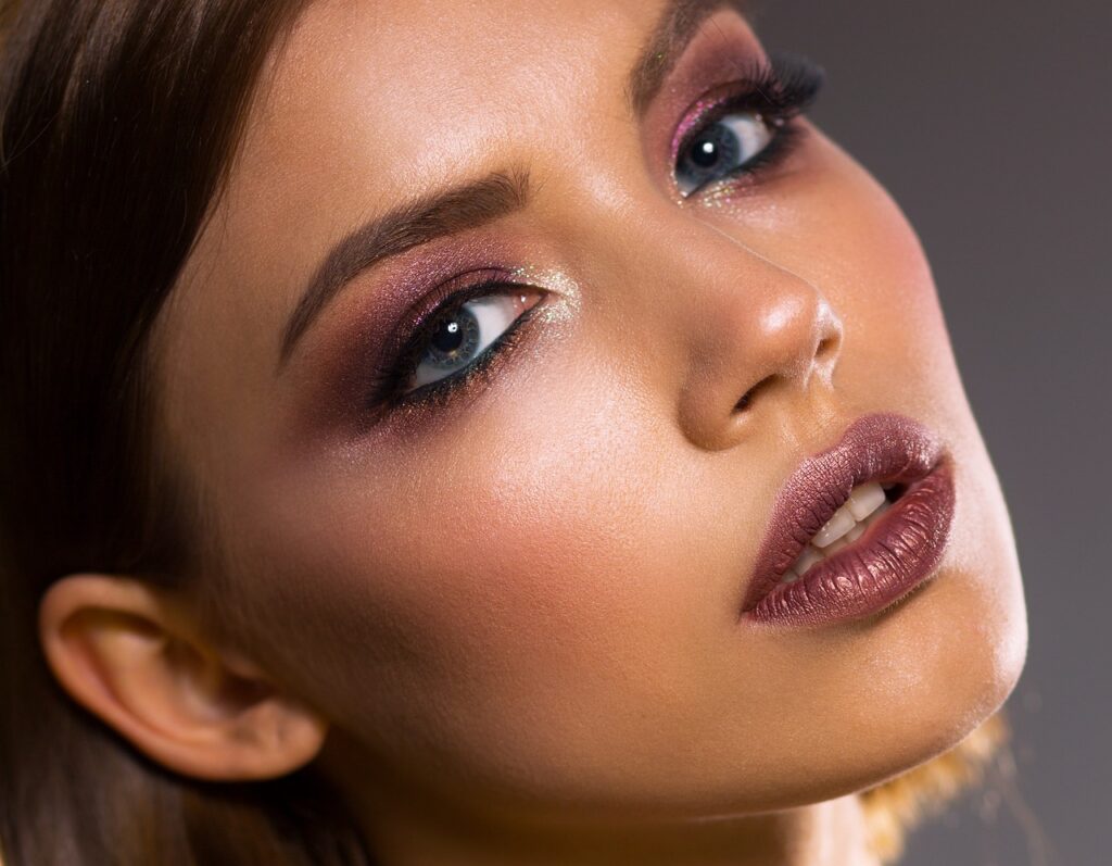 Close-up of a woman's radiant skin showcasing niacinamide combinations